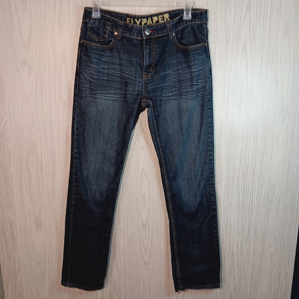 FLYPAPER 34x32 lightweight dark blue with fading skinny jeans Demin pant